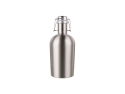 64oz/2000ml Sublimation Growler (Silver)