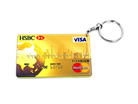 Credit Card Plastic Keychain 53*85mm(Color Edge)