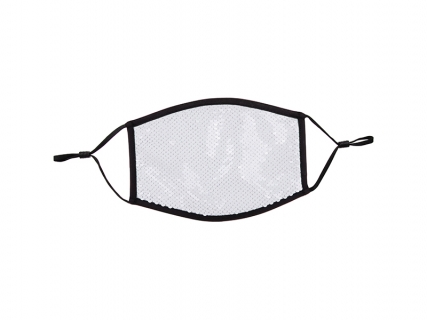 Sublimation Large Sequin Face Mask (Black edge, 14*20cm)
