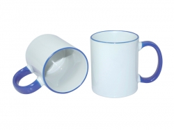 11oz Rim Handle Mug - Medium Blue
