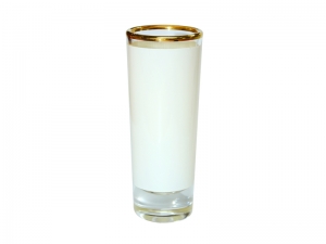 3oz Shot Glass Mug with Gold Rim