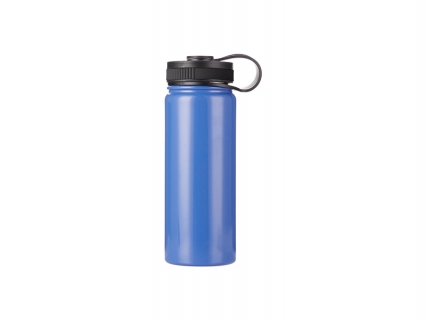 18oz/550ml Stainless Steel Flask w/ Portable Lid (Blue)