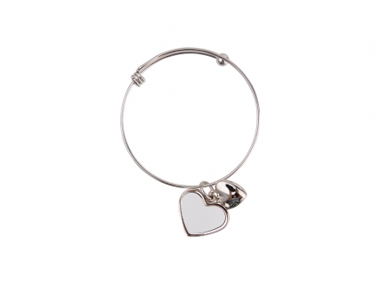 Adjustable Photo Bracelet W/ Insert (One Heart)