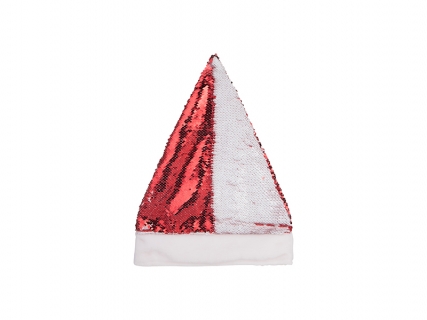 Flip Sequin Santa Hat (Red W/ White)
