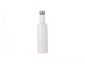 25oz/750ml Stainless Steel Wine Bottle (White)