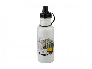 600ml Stainless Steel Bottle-White