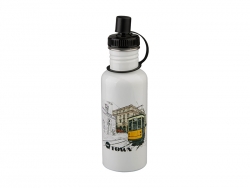 600ml Stainless Steel Bottle-White
