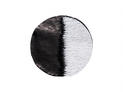 Flip Sequins Adhesive (Round, Black W/ White)