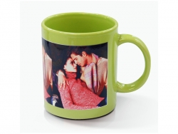 11oz Full Colour Mug with White Patch-Green