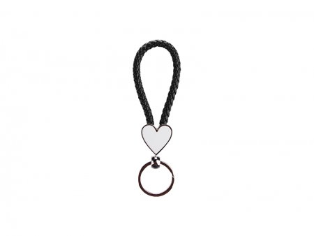 Heart Braided Keyring (Black)