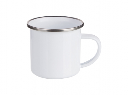 6oz/180ml White Enamel Mug (White)