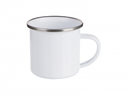 6oz/180ml White Enamel Mug (White)