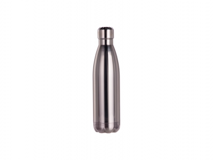 17oz/500ml Stainless Steel Cola Shaped Bottle (Mirror-Like Silver)