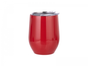 12oz Stainless Steel Stemless Wine Cup (Red)