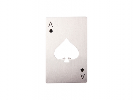 Stainless Steel Bottle Opener (Poker, 5.5*8.5cm)