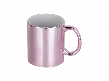 11oz Pink Plated Ceramic Mug