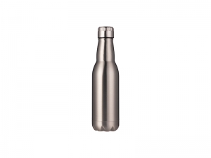 17oz/500ml Stainless Steel Beer Bottle (Silver)