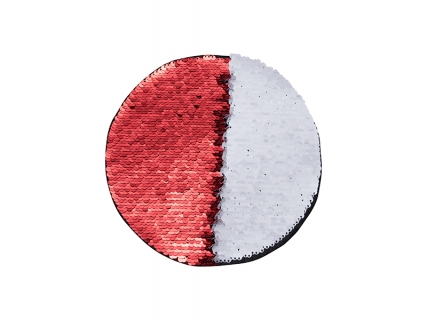 Flip Sequins Adhesive (Round, Red W/ White)