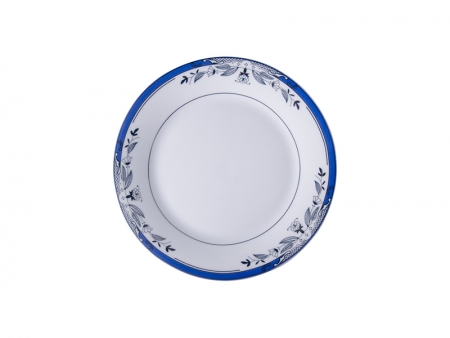 8&quot; Rim Plate w/ Blue Flower