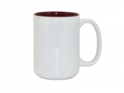 15oz Two-Tone Color Mugs - Maroon