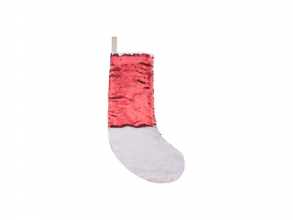 Sequin Christmas Stocking (Red/White)