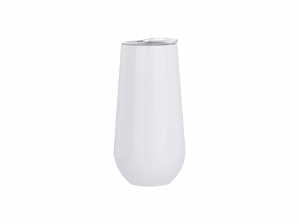 5oz/150ml Stainless Steel Stemless Champagne Cup (White)