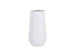 5oz/150ml Stainless Steel Stemless Champagne Cup (White)