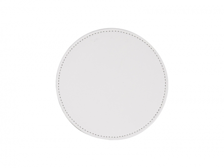 PU Leather Round Mug Coaster (9.5cm)