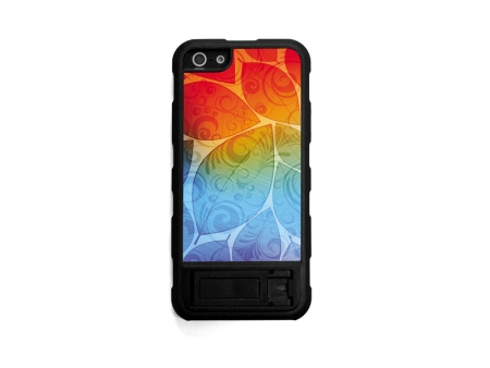 iPhone 5/5S/SE Cover with Stand (Plastic, Black)