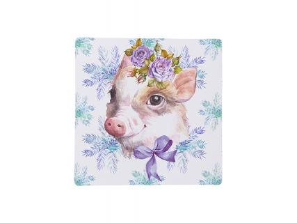9*9cm Square Ceramic Coaster w/ Cork (Matt)