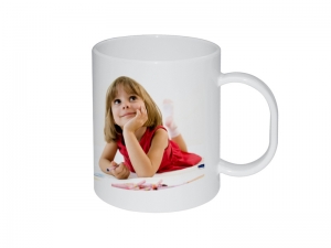 11oz Sublimation Plastic White Mug