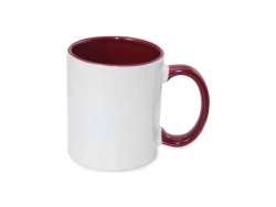 11oz Inner Rim Color Mug - Maroon