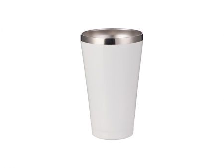 15oz/450ml Stainless Steel Tumbler w/o Lid (White)