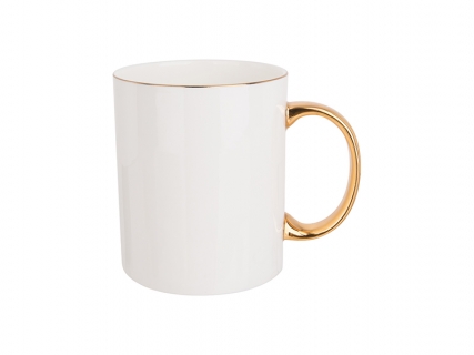 11oz/360ml Gold Rim and Handle Bone China Mug