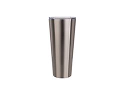 &quot;Copo Inox Tumbler 33oz/1000ml com tampa deslizante (Prateado)&quot;