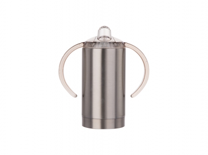 13oz/400ml Stainless Steel Sippy Cup with Spout (Silver) MOQ: 2000pcs