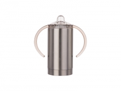 13oz/400ml Stainless Steel Sippy Cup with Spout (Silver) MOQ: 2000pcs