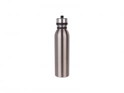 20oz/600ml Stainless Steel Flask w/ Portable Lid (Silver) MOQ:3000