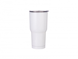 30oz Stainless Steel Tumbler (White)