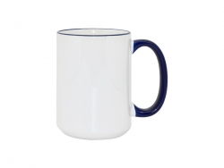 15oz Rim/Handle Mugs - Blue