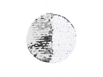 φ10 Flip Sequins Adhesive (Round, Silver W/ White)