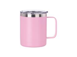 10oz/300ml Powder Coated Stainless Steel Mug(Pink)MOQ:1000pcs
