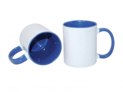 11oz Inner Rim Color Mug - Medium Blue