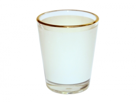 Vaso Chupito 1.5oz Borde Dorado