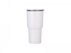 30oz Stainless Steel Tumbler (White)