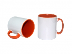 10oz Inner Rim Color Mug (Orange)