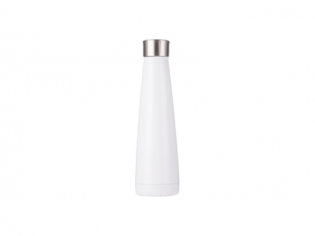 14oz/420ml Stainless Steel Pyramid Shaped Bottle (White)