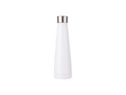 14oz/420ml Stainless Steel Pyramid Shaped Bottle (White)