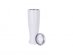 25oz/750ml Vase Shaped Pilsner Style Beer Tumbler (White)
