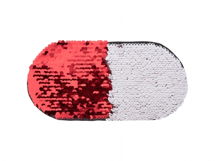 Flip Sequins Adhesive (Oval,Red W/ White)
